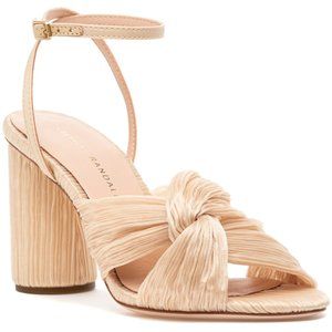 Brand New - Loeffler Randall Reed Pleated Twist Heel in Almond Sz 8